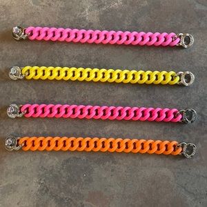 4 Rustic Cuff Jelly Bracelets